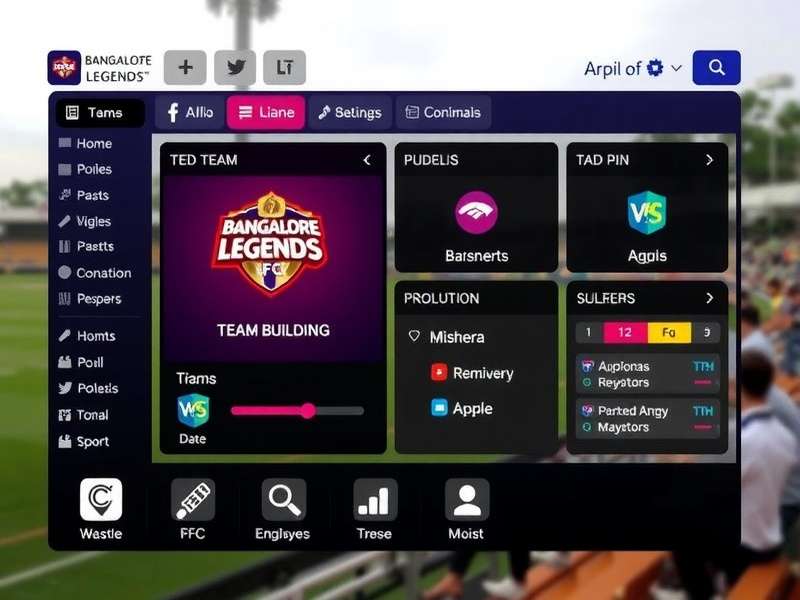 Bangalore Legends FC Team Building Interface